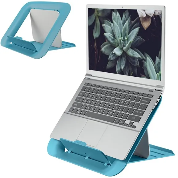 Leitz Ergo Cosy justerbart laptopstativ, 80% återvunnen plast Lugnt blå